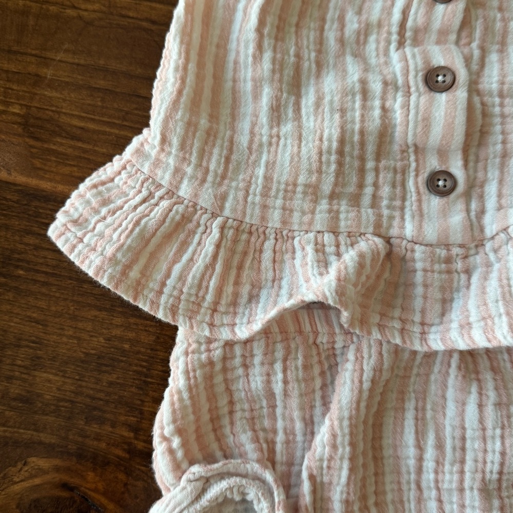 Carter's | Pink Striped Ruffle Set - Picture 3 of 5